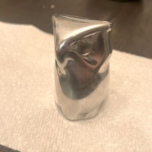 Signed Hoselton Aluminum Metal Owl Figurine Sculpture #1692 Paperweight